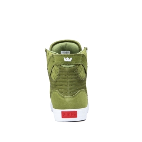 Supra Mens SKYTOP Moss/white High Top Shoes | CA-97545